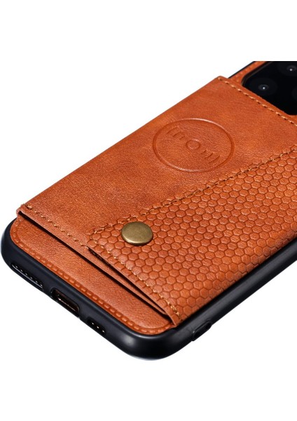 Iphone 12 Için Cüzdan Durumda Pro Max Kart Tutucu Buit Demir Kickstand Durumda (Yurt Dışından)
