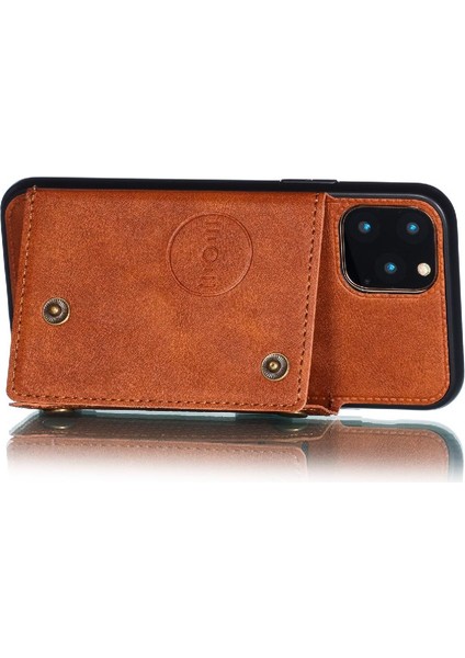 Iphone 12 Için Cüzdan Durumda Pro Max Kart Tutucu Buit Demir Kickstand Durumda (Yurt Dışından)