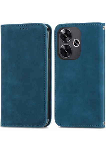 Xiaomi Poco F6 Flip Kapak Için Flip Case Basit Iş Deri Kılıf (Yurt Dışından)