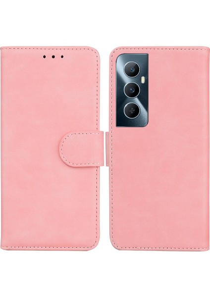 Realme C65 4g Için Flip Case Standı Tutucu Kart Yuvası Manyetik Premium Pu (Yurt Dışından)