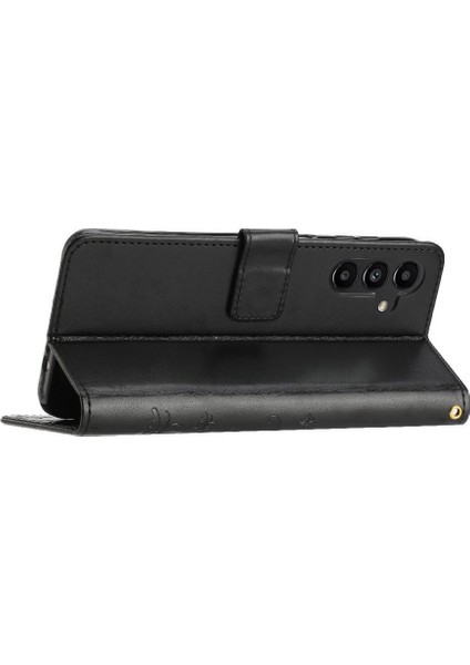 Samsung Galaxy A15 Için Filp Durumda 5g Pu Deri Kart Tutucu Kickstand Bilek (Yurt Dışından)