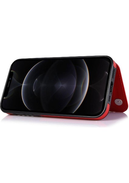 Kart Tutucu Kartı ile IPhone 12 Pro Çift Manyetik Toka Için Cüzdan Kılıf (Yurt Dışından) fiyatları