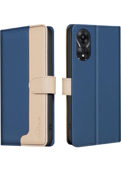Oppo A78 5g Kickstand Darbeye Tpu Iç Kabuk Için Flip Case Rfıd Flip (Yurt Dışından)