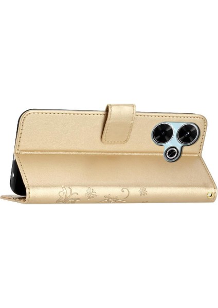 Xiaomi Redmi Için Flip Case 13 4g Bilek Kayışı Kickstand Kart Tutucu Kapatma (Yurt Dışından) indirimleri