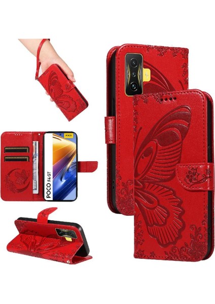 Kredi Kartı Yuvası ile Xiaomi Redmi Credit Oyun Için Flip Case Kabartmalı Yüksek (Yurt Dışından)