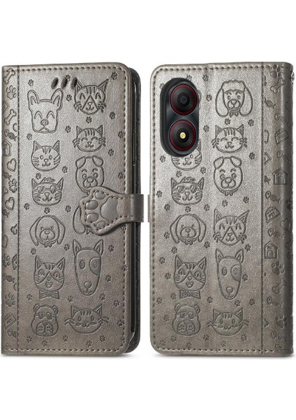 Zte A34 Karikatür Hayvanlar Için Flip Case Kısa Kayış Deri Kılıf Kapak Çevirin (Yurt Dışından) fırsatları