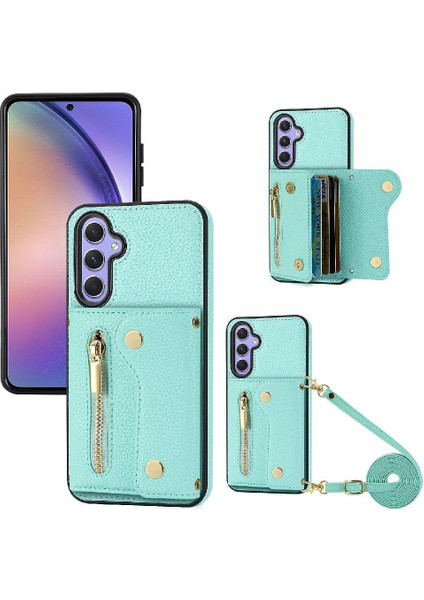 Samsung Galaxy A34 Mini Sırt Çantası Uzun Kayış Kart Yuvaları Büyük (Yurt Dışından)