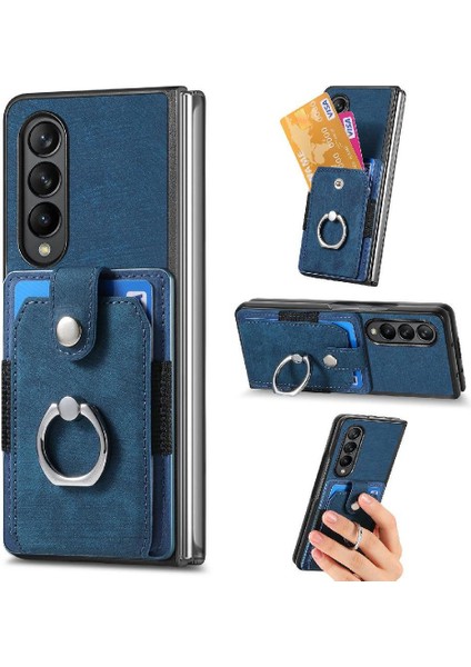 Samsung Galaxy Için Kılıf Fold 4 Manyetik Araç Montaj Yüzük Tutucu Crad Yuvası (Yurt Dışından)
