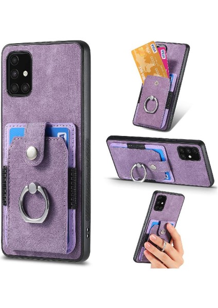 Samsung Galaxy A71 4g Için Kılıf Standı Halka Tutucu Crad Yuvası Manyetik Araba (Yurt Dışından)