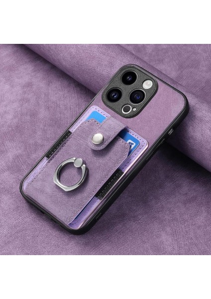 IPhone 15 Için Kılıf Pro Max Standı Halka Tutucu Crad Yuvası Manyetik Araç Montaj (Yurt Dışından)