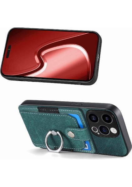 IPhone 15 Için Kılıf Pro Max Standı Halka Tutucu Crad Yuvası Manyetik Araç Montaj (Yurt Dışından)