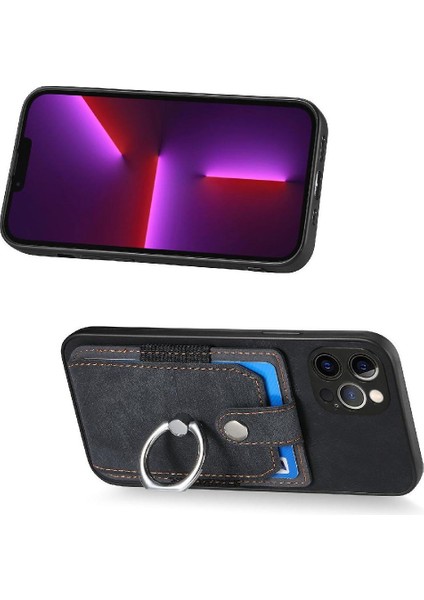 IPhone 13 Için Kılıf Pro Max Manyetik Araç Montaj Crad Yuvası Halka Tutucu Standı (Yurt Dışından)