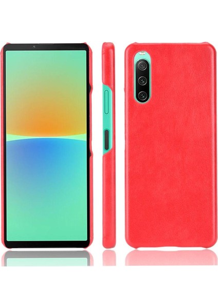 Sony Xperia 10 Iv Için Retro Kılıf Retro Anti Scratch Lychee Desen Kapak (Yurt Dışından)