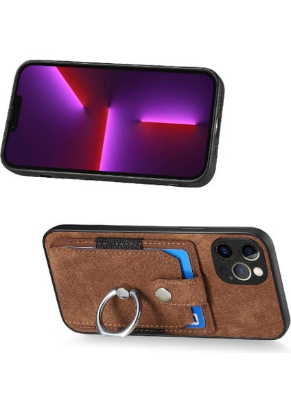 IPhone 13 Için Kılıf Pro Max Manyetik Araç Montaj Crad Yuvası Halka Tutucu Standı (Yurt Dışından)
