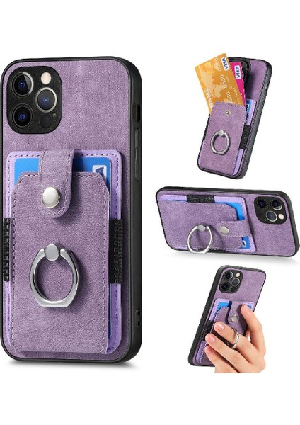 IPhone 13 Için Kılıf Pro Max Manyetik Araç Montaj Crad Yuvası Halka Tutucu Standı (Yurt Dışından)