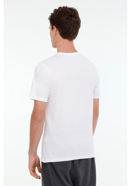 MB SN221 T Shırt 4pr Beyaz Erkek Kısa Kol T-Shirt