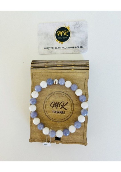 Mor Kuvars Taşı Bileklik