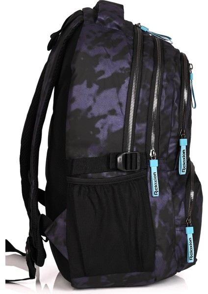 2049 Kamuflaj Desenli Okul Sırt Çantası Mor modelleri