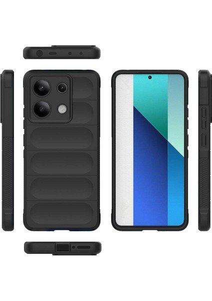 Xiaomi Redmi Note 13 4g Kılıf Kamera Korumalı Mat Hisli Dalgalı Elde Kaymaz Yumuşak Kadife Silikon Kamera Koruma
