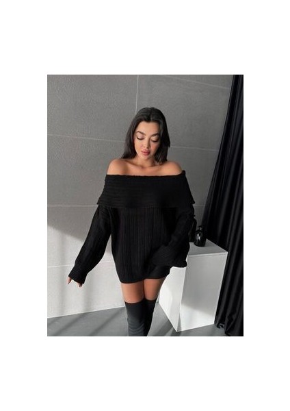 Geniş Madonna Yaka Yumoş Örme Kazak fiyatları