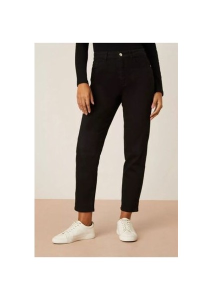 Zero Max Yüksek Bel Mom Siyah Jeans Likralı Esnek Boyfriend Kot Pantolon