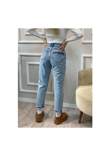 Leo 90's Dora Nicole Kar Yıkama Mom Jean Pantolon modelleri