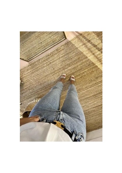 Vivien Mavi Mom Kot Pantolon Likralı Yüksek Bel Mavi Kar Yıkamalı Mom Jeans Kar Yıkama Boyfriend fiyatları