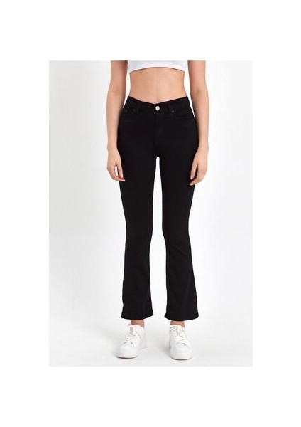 Miha Ispanyol Paça Solmayan Siyah Pantolon 2024 fırsatları