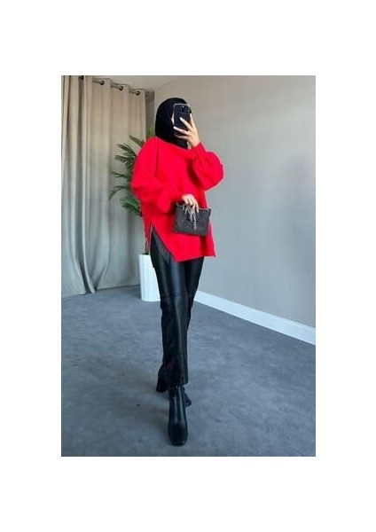 Zincir Triko Kazak Kırmızı fiyatları