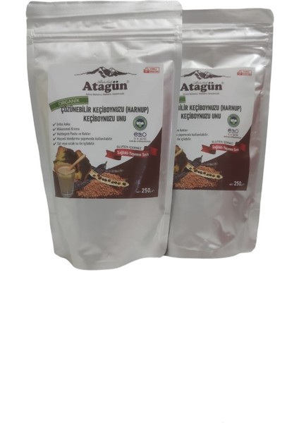 Organik Keçiboynuzu Unu 250 Gr, 2'li Set