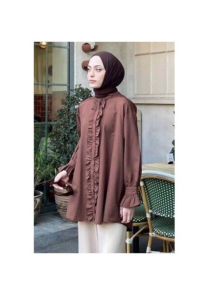 Oversize Flores Fırfırlı Tunik fiyatları