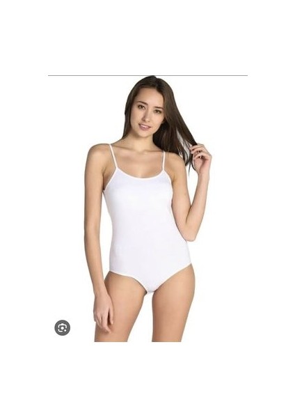 Ip Askılı Beyaz Çıtçıtlı Body