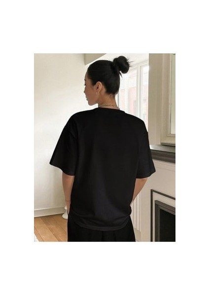 Classical Baskılı Oversize T-Shirt Salaş Boyfirend