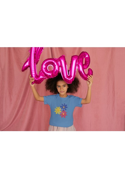 Kız Çocuk Pamuk Colorfull Baskılı Kısa Kol Tshirt fiyatları