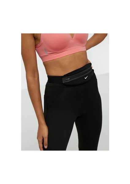 Running Slim Waistpack Reflector Unisex Ince Esnek Siyah Spor Bel Çantası