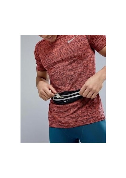 Running Slim Waistpack Reflector Unisex Ince Esnek Siyah Spor Bel Çantası indirimleri