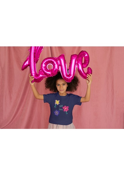 Kız Çocuk Pamuk Fall Time Baskılı Kısa Kol Tshirt fiyatları