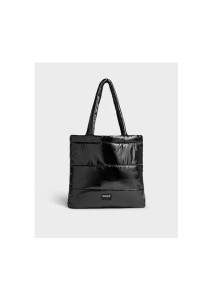 Black Glossy Tote Bag - Çanta