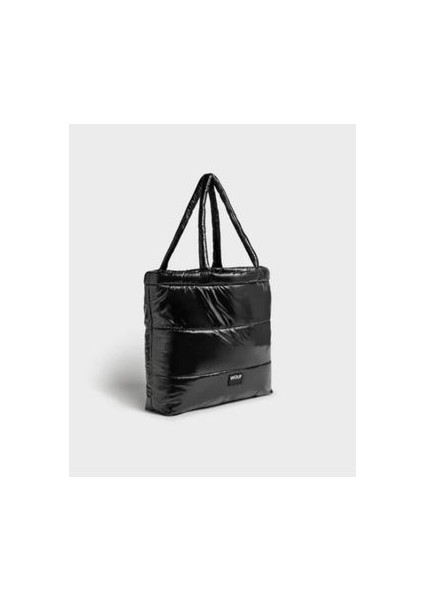 Black Glossy Tote Bag - Çanta