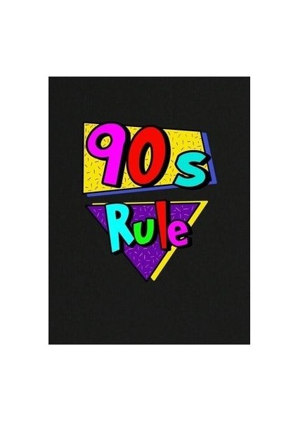 90S Rule Baskılı Siyah Oversize T-Shirt Salaş Boyfirend fiyatları