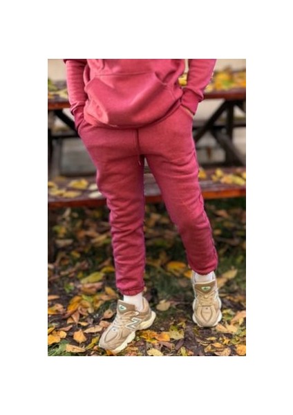 CMZ Collection  Mürdüm Jogger Eşofman Altı 3 Iplik Kışlık Erkek Comfort