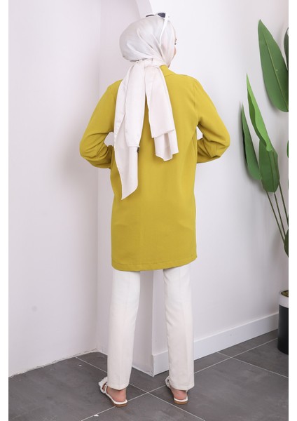 Yağ Yeşili Cepli Duble Kol Ceket indirimleri