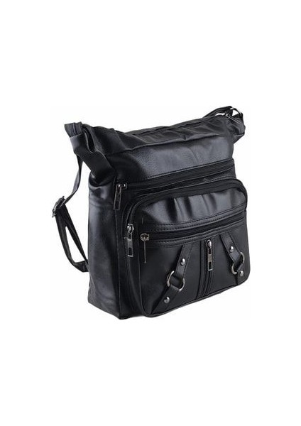 Siyah Çok Gözlü Anne Çantası Omuz Çantası Postacı Çanta modelleri