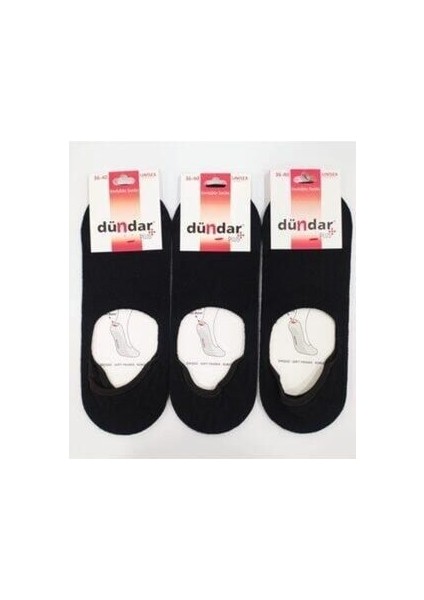 12'li Plus Unisex Dikişsiz Pamuklu Babet Siyah