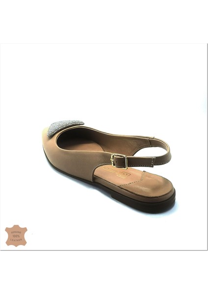 Kadın Hakiki Taş Aksesuarlı Babet 432-23079 modelleri