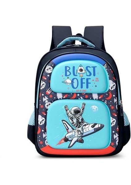 Taros Unick Color Astronot Kabartmalı Orta Boy Sırt Çantası