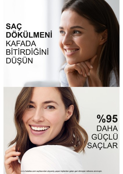 Saç Dökülmesine Karşı Şampuan Işlemli Normal Yapılı Saçlar - Sülfatsız & Vegan Formül 2 x 300 ml