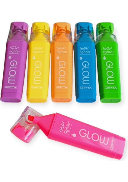 Cmk Glow Neon Fosforlu Kalem Seti 6 Renk