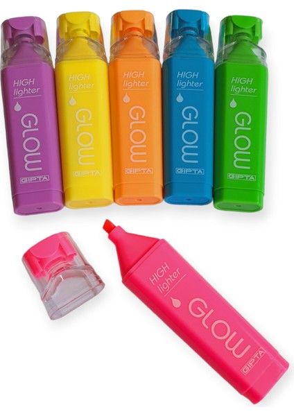 Cmk Glow Neon Fosforlu Kalem Seti 6 Renk