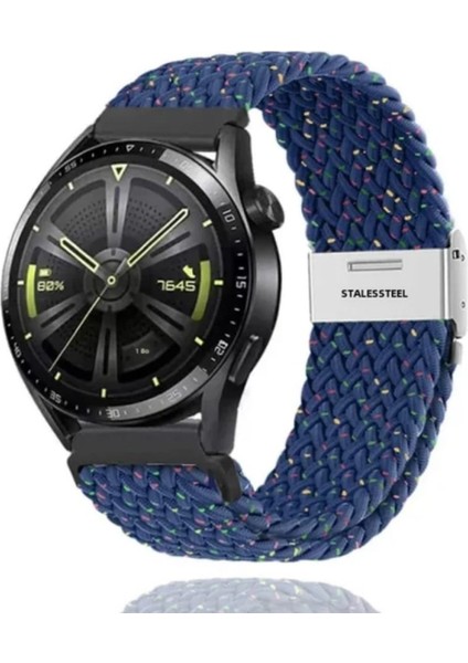Honor Watch Gs Pro ile Uyumlu Likralı Örgü Flexible Kayış Akıllı Saat Kordonu 22MM